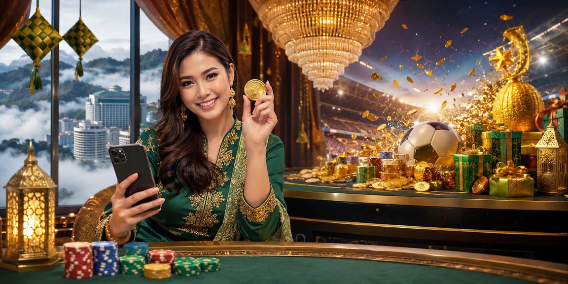 Suasana taruhan sukan Hari Raya di Genting Highlands dengan dekorasi tradisional Melayu