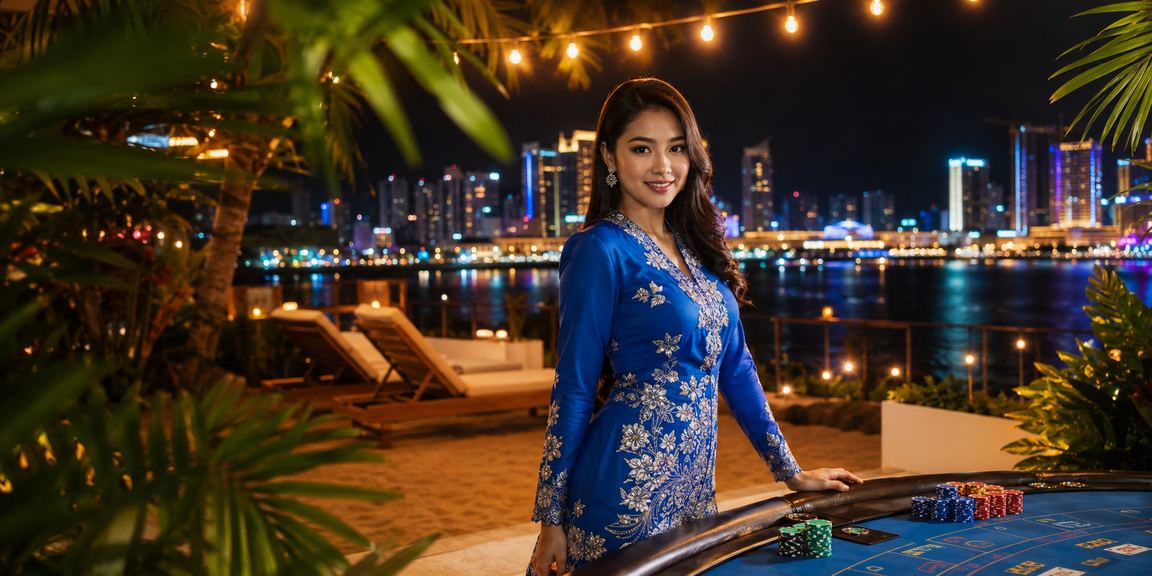 Suasana hiburan kasino di Johor Bahru dengan pakaian tradisional baju kurung