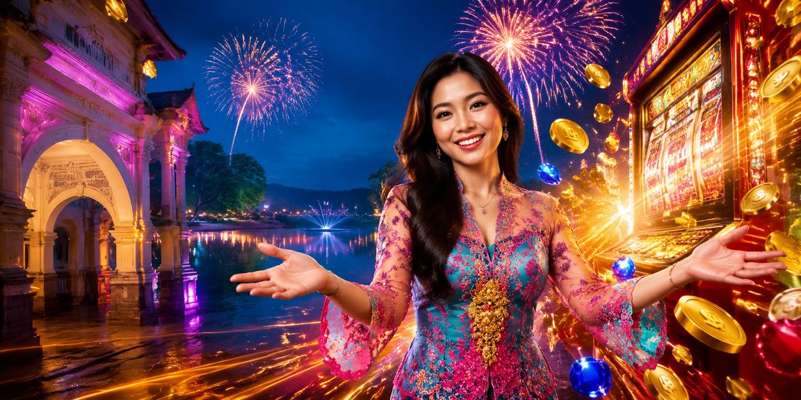 Paparan permainan slot Malaysia dengan simbol budaya tempatan yang meriah