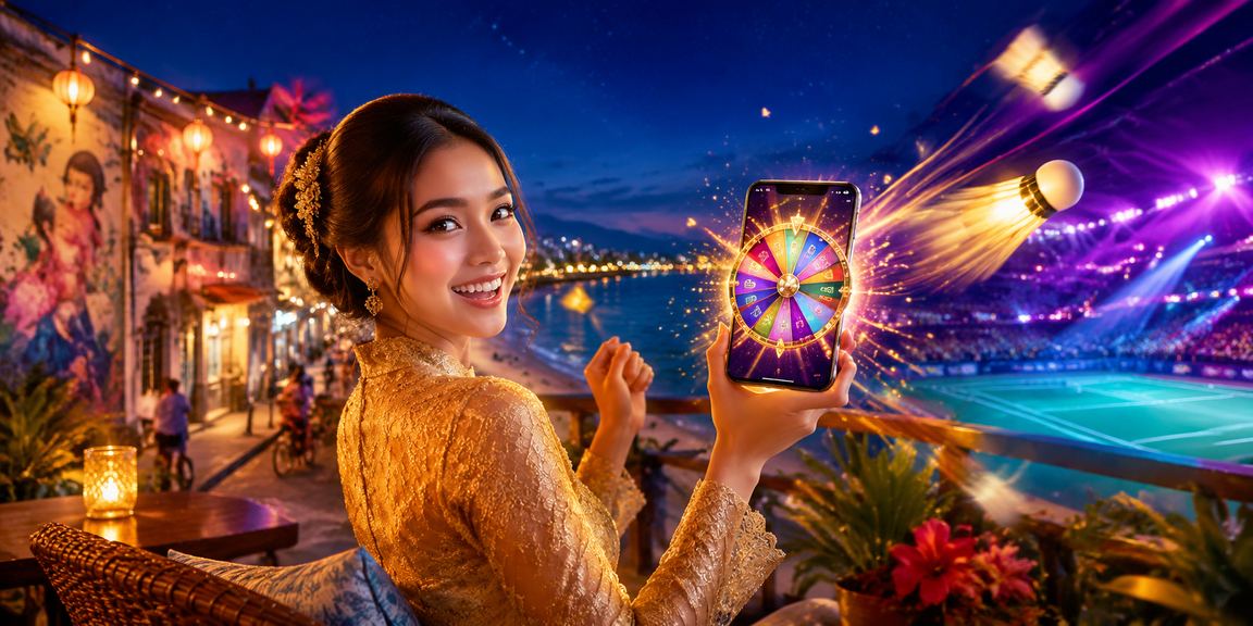Suasana cabutan bertuah Penang berpakaian kebaya dalam acara pertaruhan tempatan
