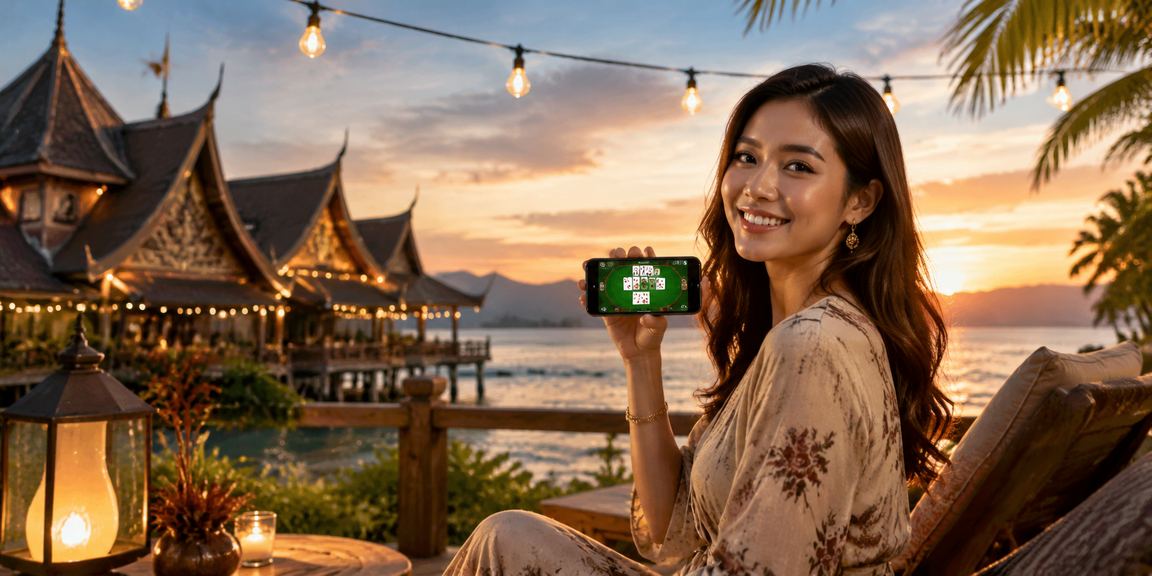 Suasana permainan kad Rummy gaya Melayu Sarawak yang santai dan mesra